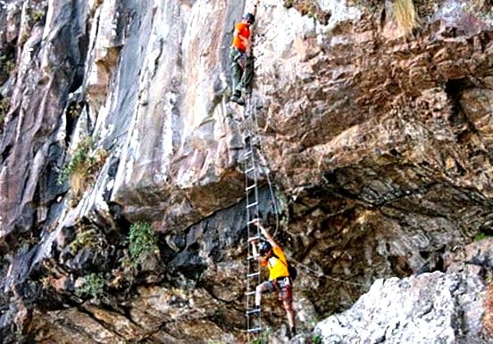 Gran Canaria ferrata ladder Gran Canaria ferrata ladder