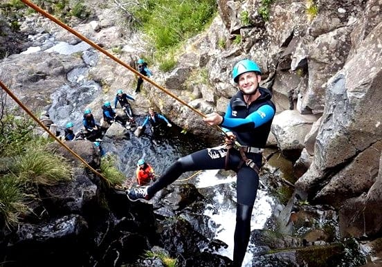 Abseiling for Madeira canyoning adventure Abseiling for Madeira canyoning adventure