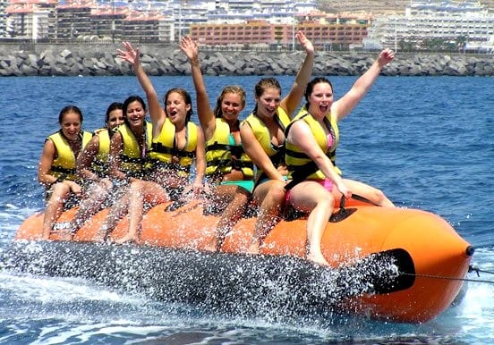 Banana boat ride in Tenerife Banana boat ride in Tenerife