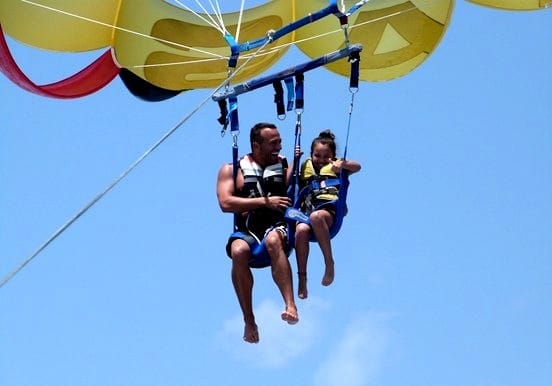 Parasailing way up high in Tenerife booster p Parasailing way up high in Tenerife booster pack 1